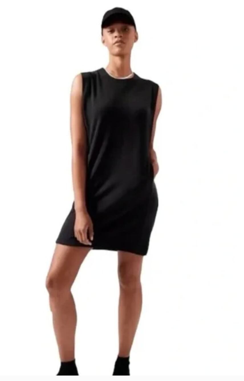 Athleta Seasoft Tank Dress Black Size Medium EUC